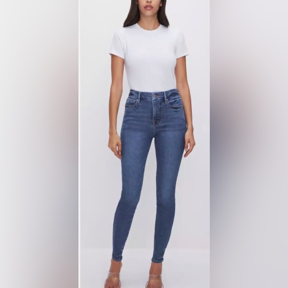 Good American Good Waist Crop Denim Jeans RN# 151301 High RiseGood size 6/28